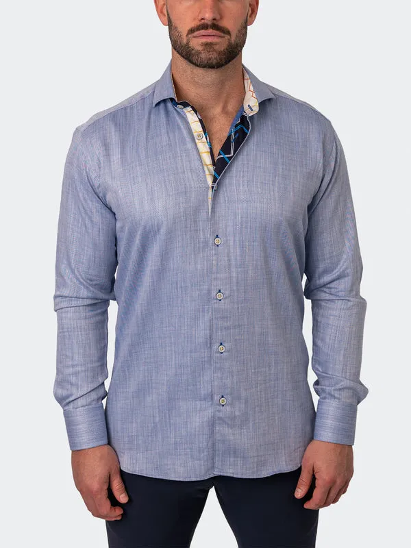 Maceoo Stretch Shirt | Einstein Flamblue Blue