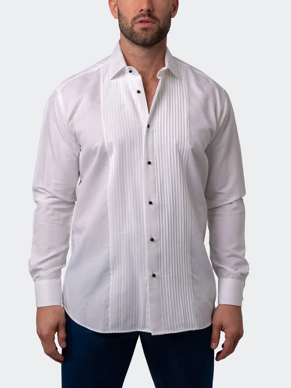 Maceoo Stretch Shirt | Fibonacci Classicdot White