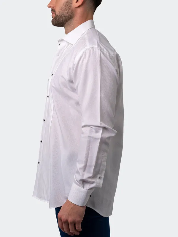 Maceoo Stretch Shirt | Fibonacci Classicdot White