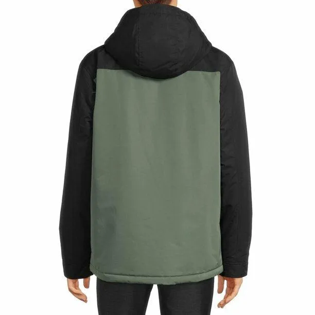 Men's green and black hooded Jacket