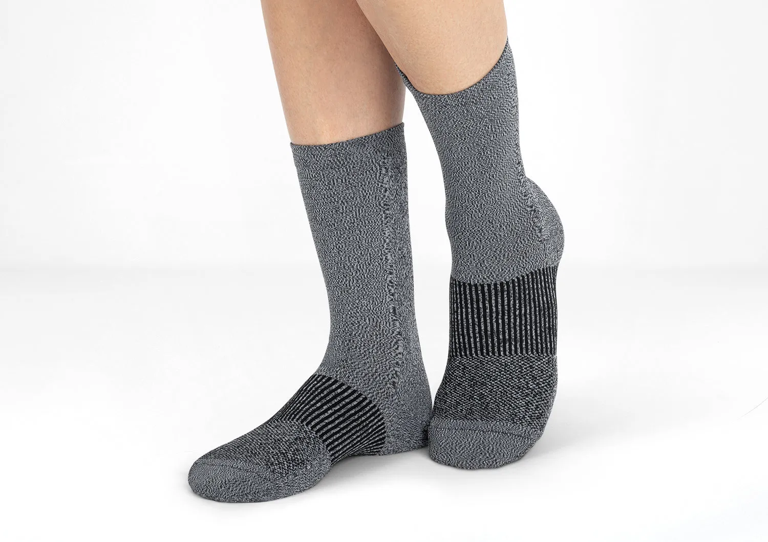 Mid-Calf Compression Socks - 18-25 mmHg - Gray