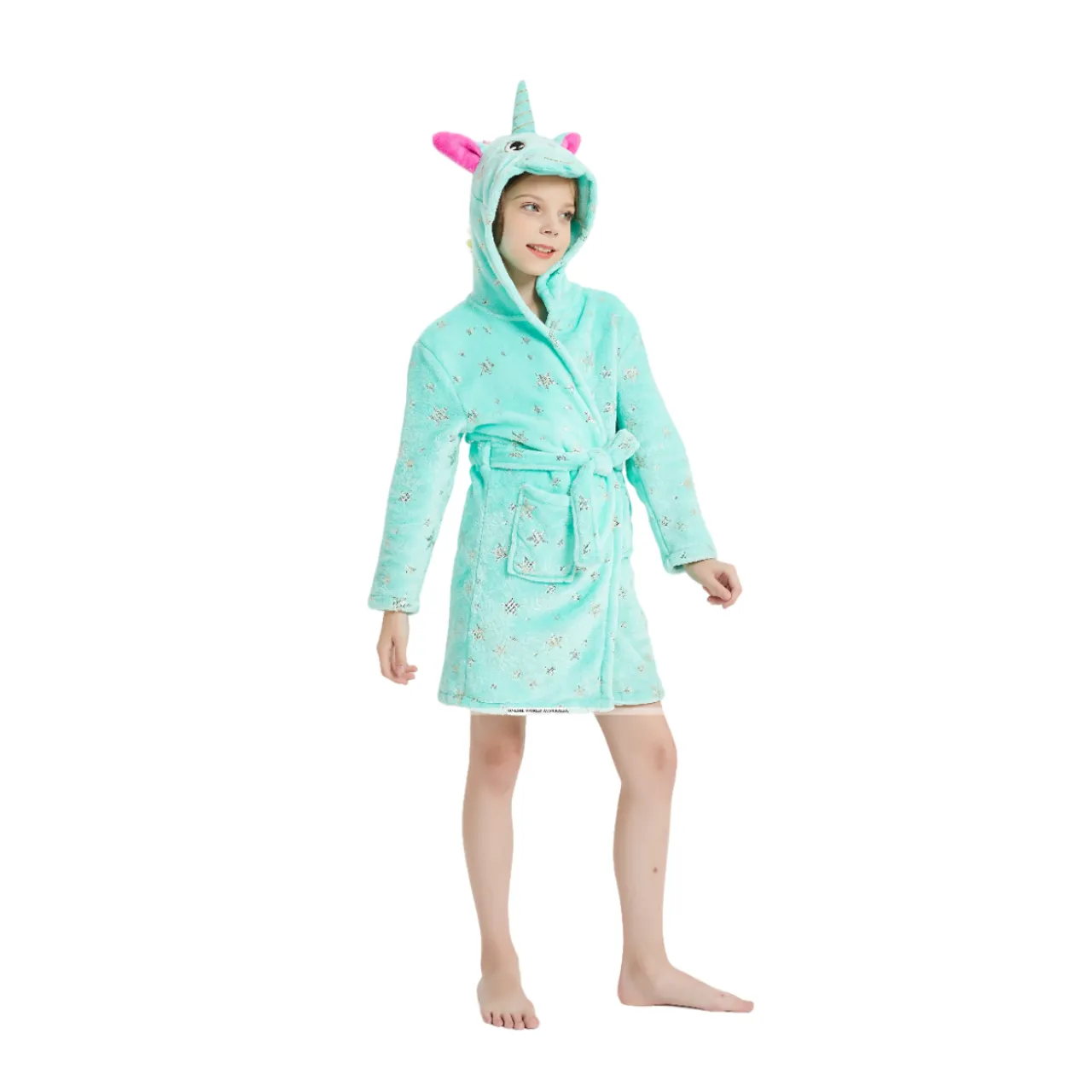 Mint Unicorn Kids Bathrobe