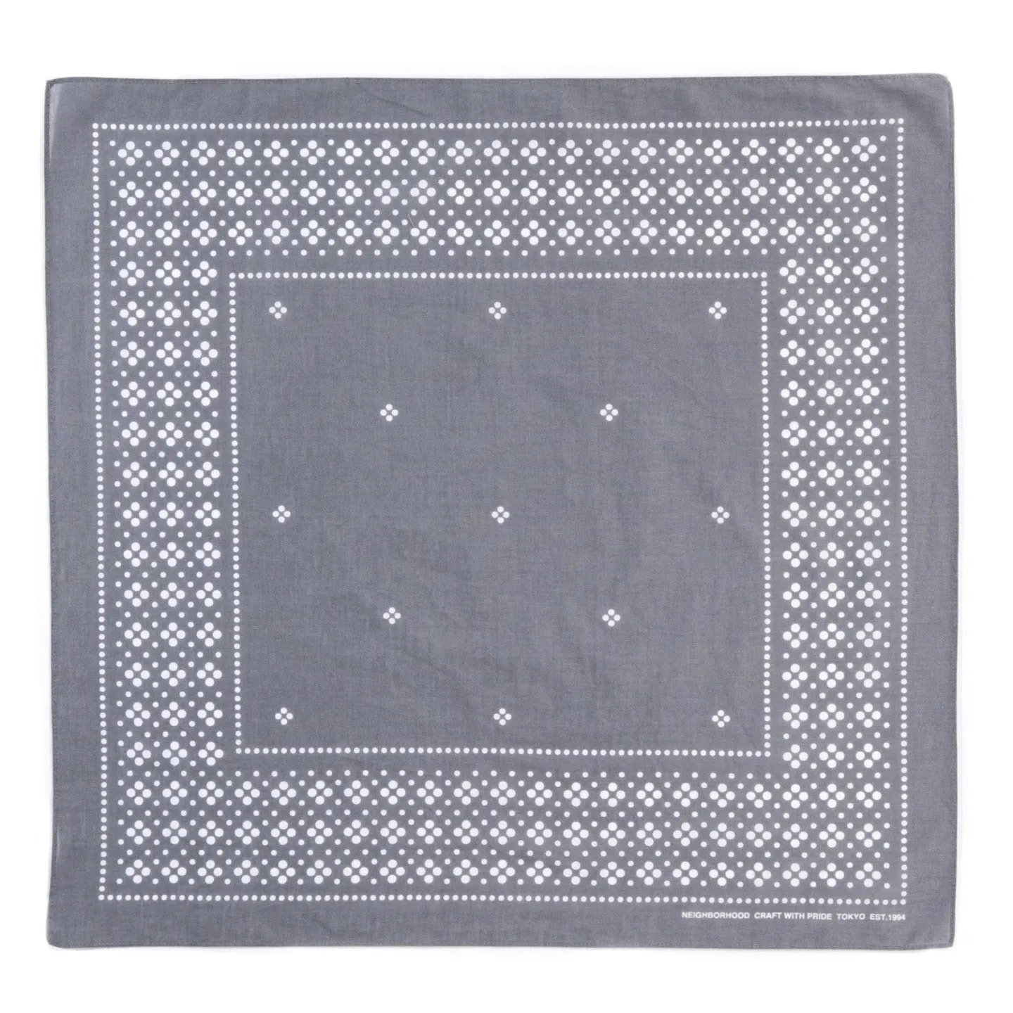 NEIGHBORHOOD DOT BANDANA GRAY