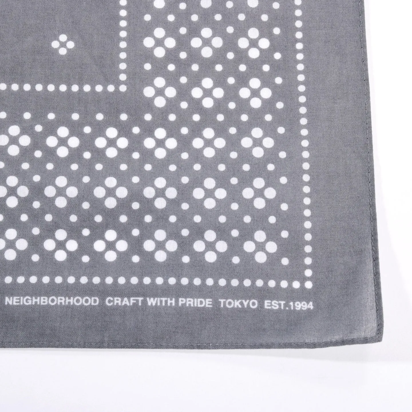 NEIGHBORHOOD DOT BANDANA GRAY