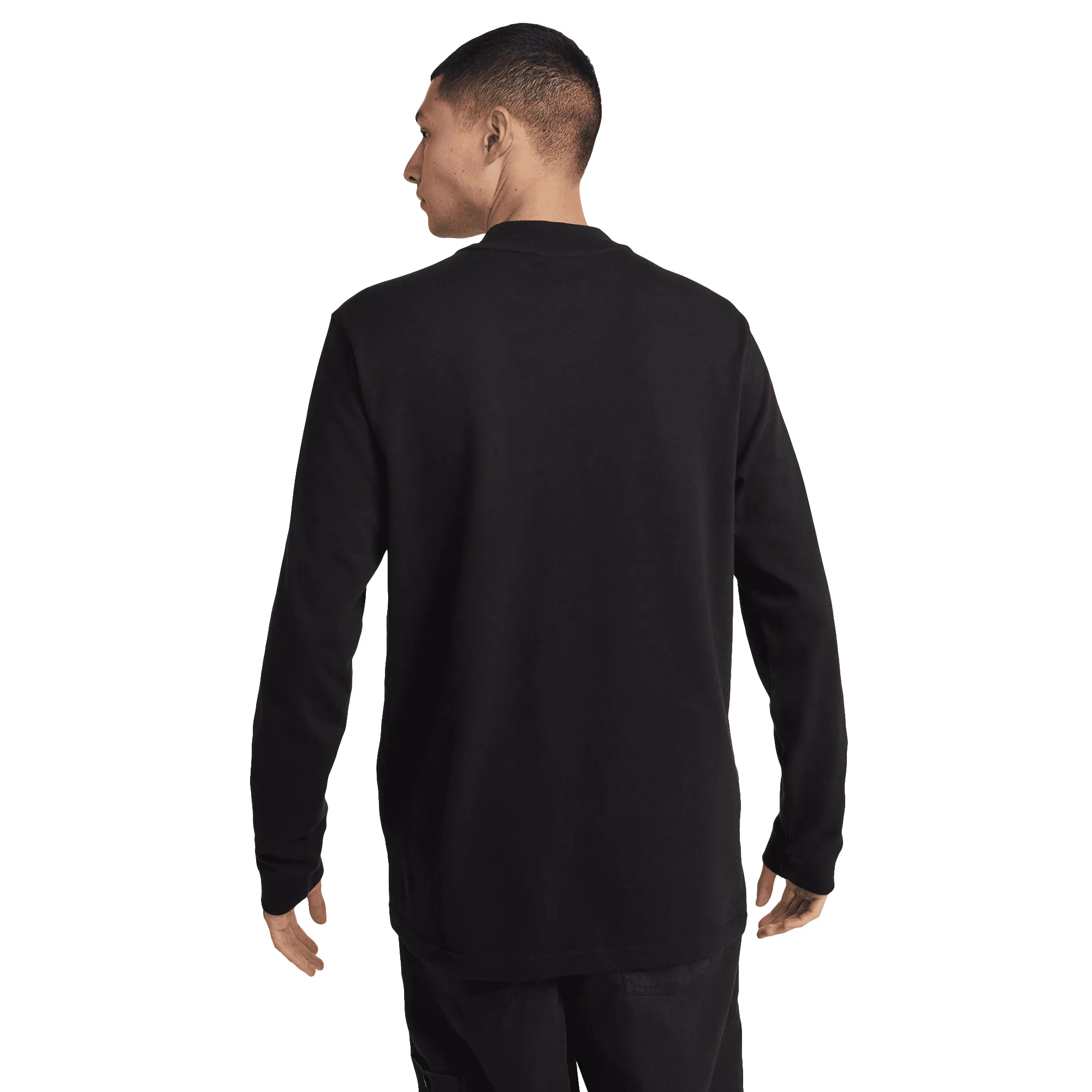 Nike Life L/S Mock Neck Shirt Black/White DX5868-010