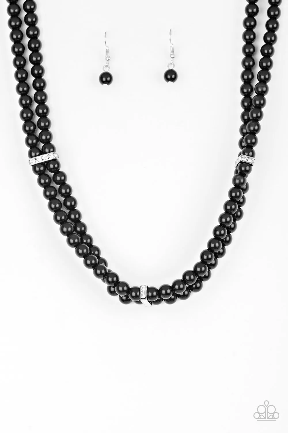 Paparazzi Accessories  - Put on your Party Dress #N181 Peg - Black Necklace