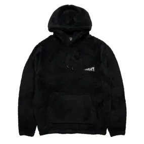 Parra Mirrored Flag Logo Polar Fleece Hooded Pullover - Black