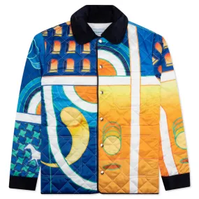 Paysage Quilted Poly Satin Shirt - Multi