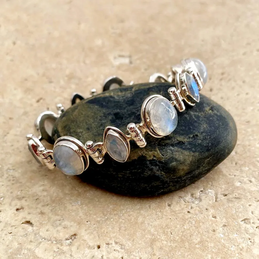 Rainbow Moonstone Bracelet - Zahra