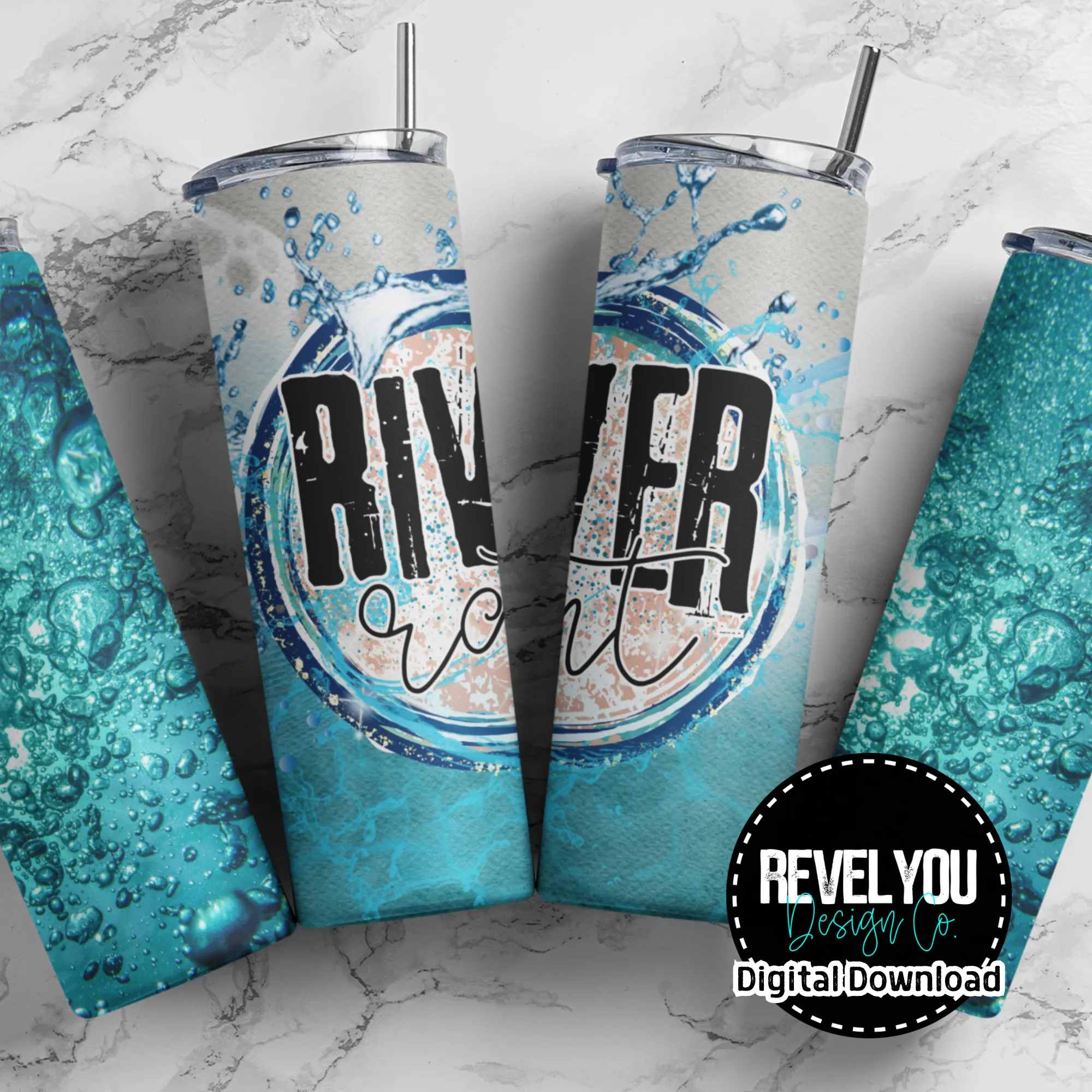 River Rat Bubbles - Digital Tumbler PNG