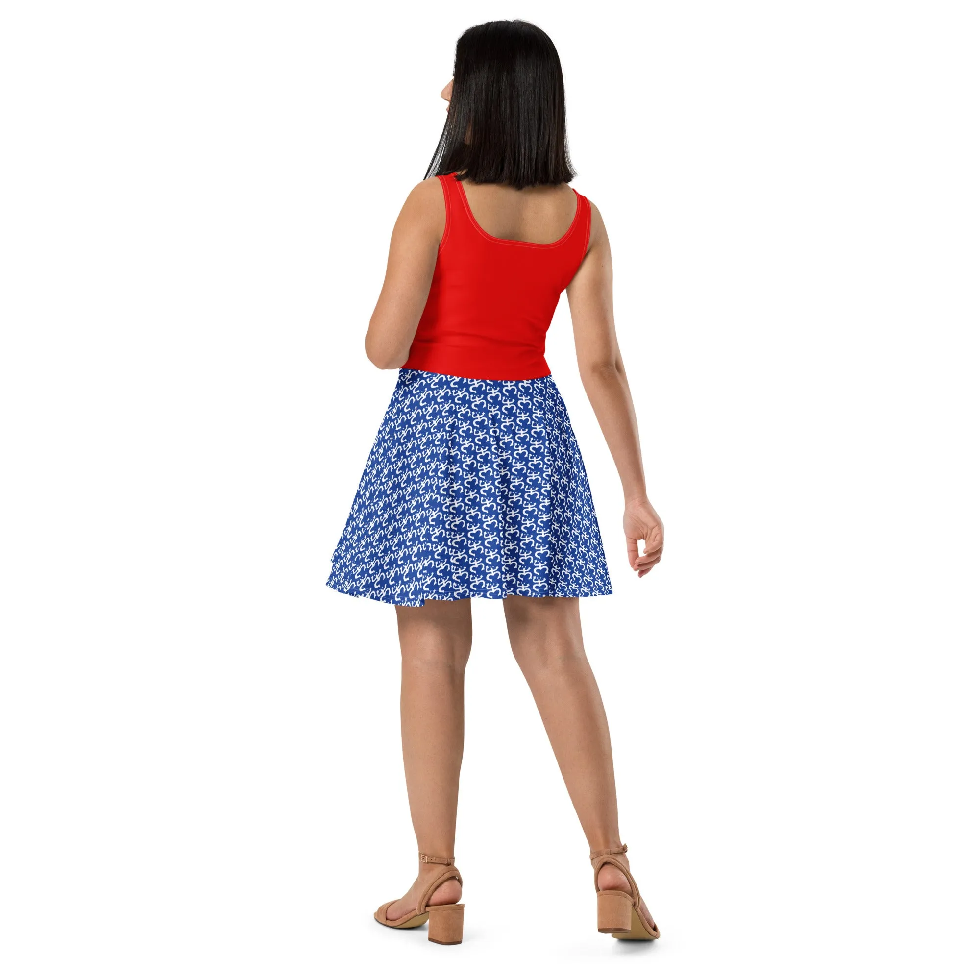 Skater Dress For Patriotic Puerto Rican Party