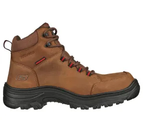 'Skechers' Men's Work: 6 Burgin-Benafick EH WP Steel Toe - Dark Brown (Wide)