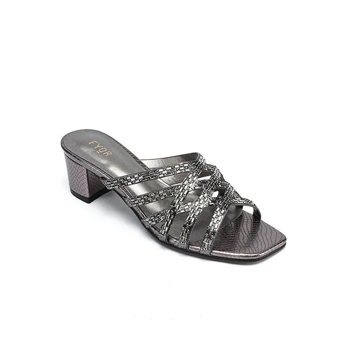 Square Toe Embellished Mule HL 184