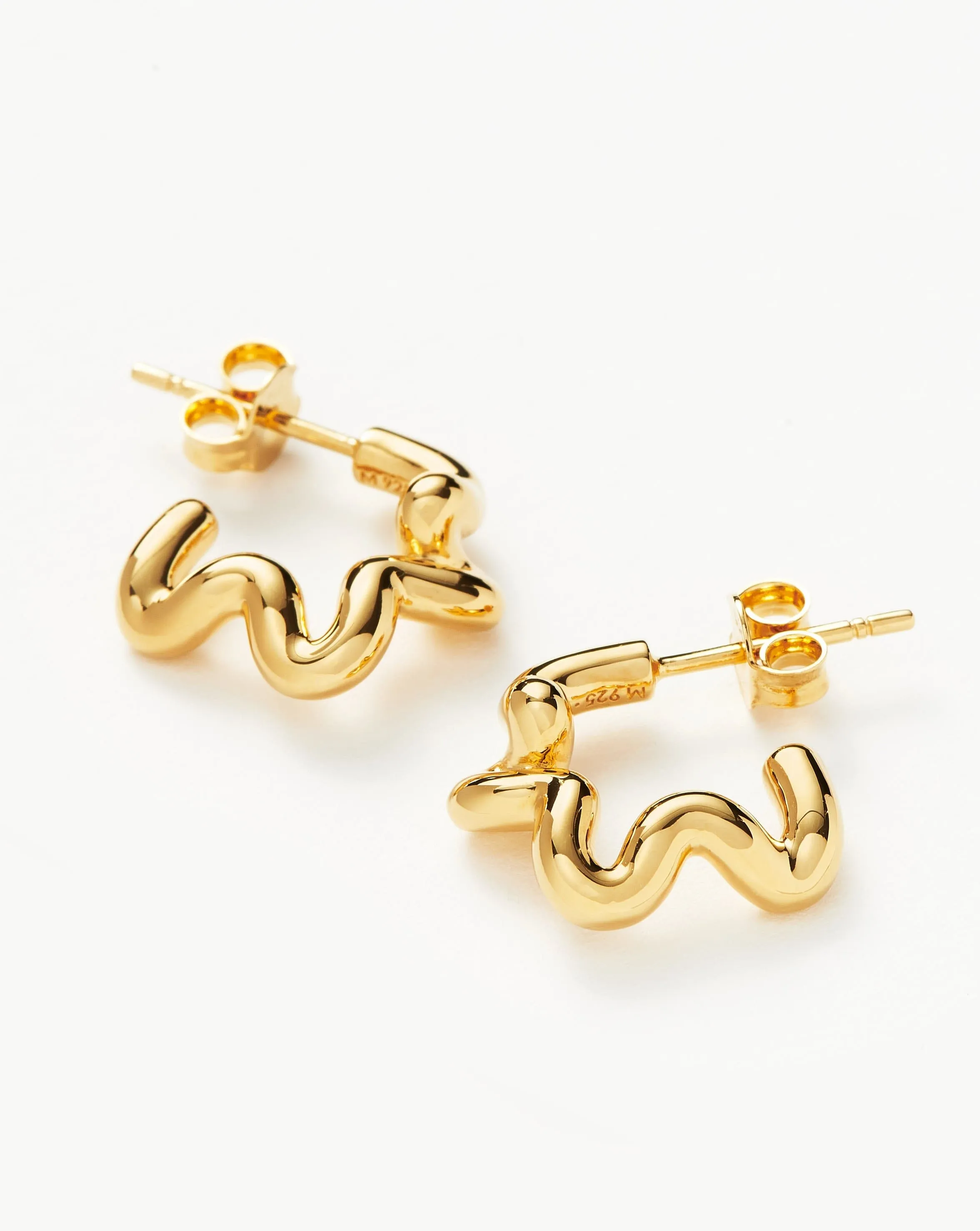 Squiggle Mini Hoop Earrings