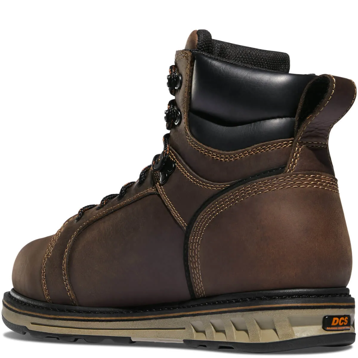 Steel Yard 6 Men's Steel-Toe Boot Wedge Hot Brown