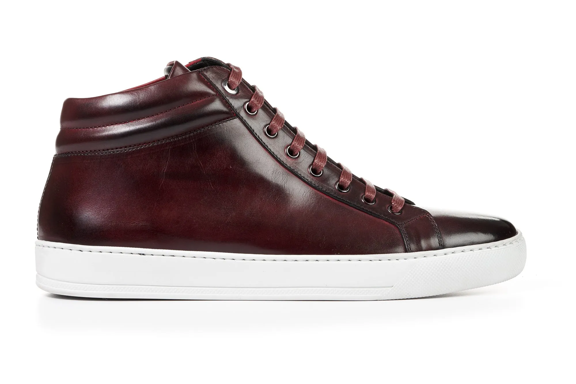 The Carter Mid-Top Sneaker - Oxblood - White Sole