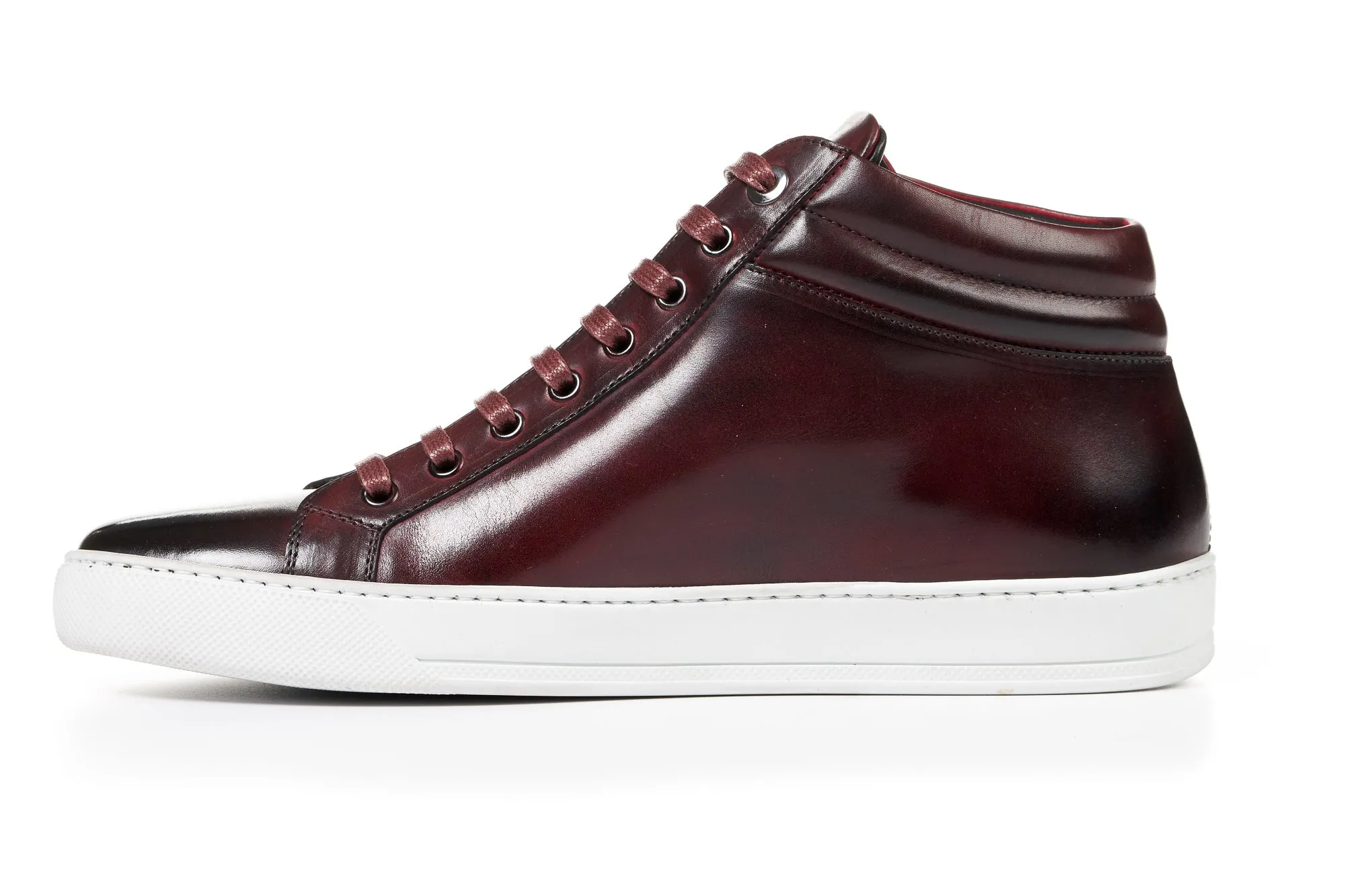 The Carter Mid-Top Sneaker - Oxblood - White Sole