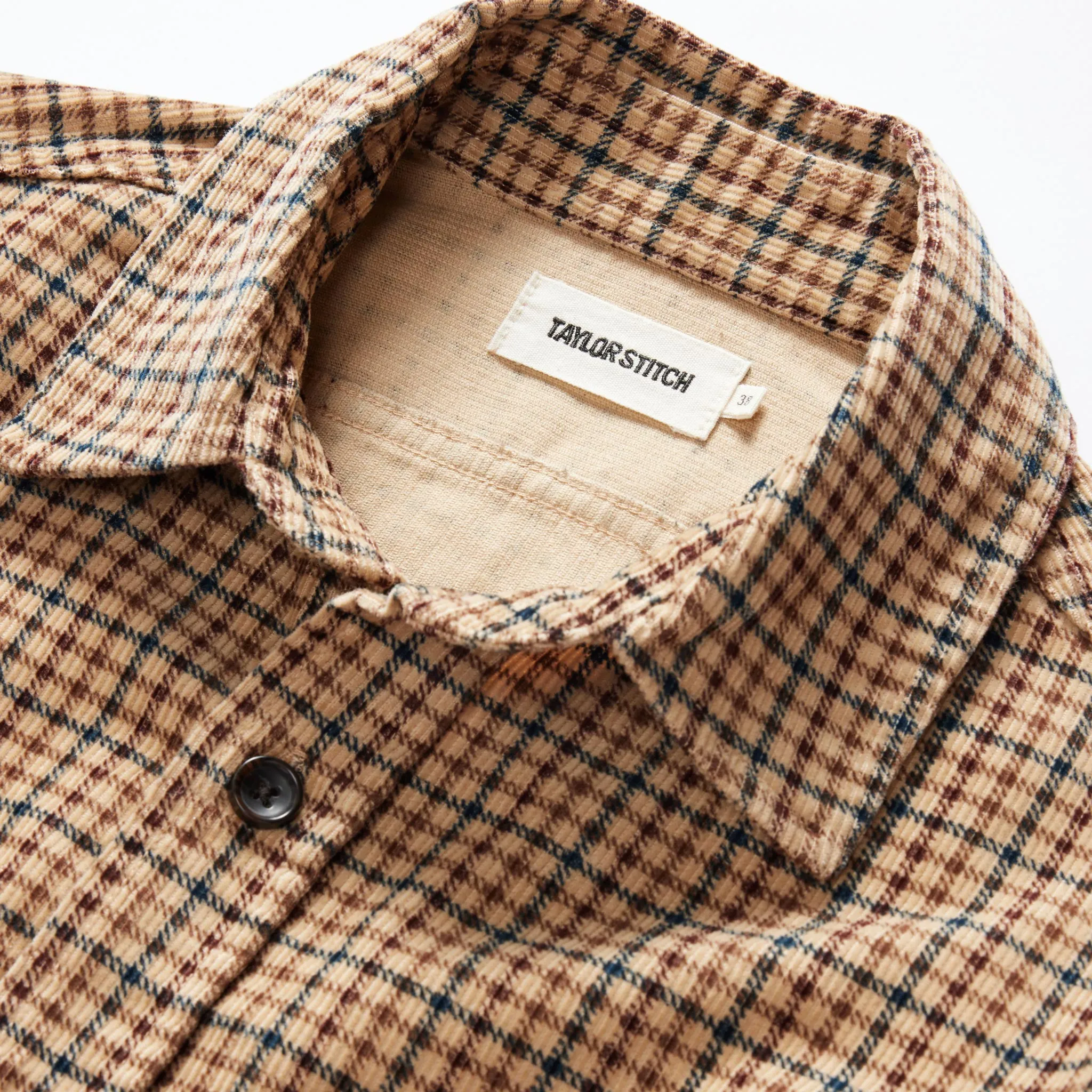 The Saddler Shirt in Teak Plaid Cord