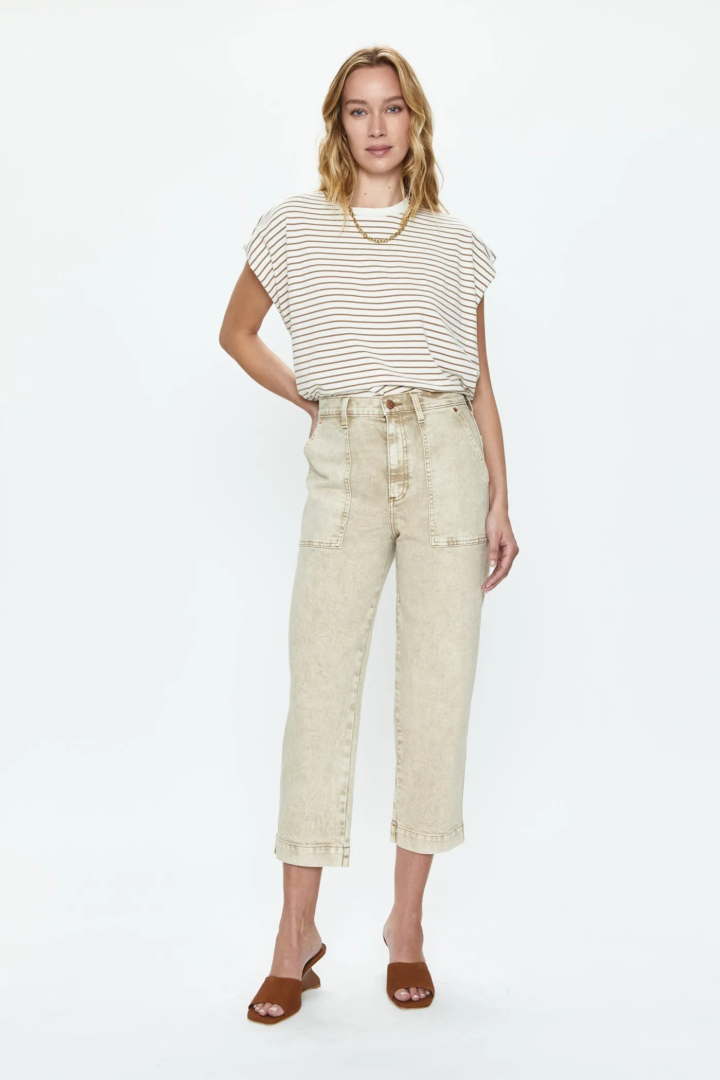 TURNER SUPER HIGH RISE BARREL PANT (FAWN) - PISTOLA