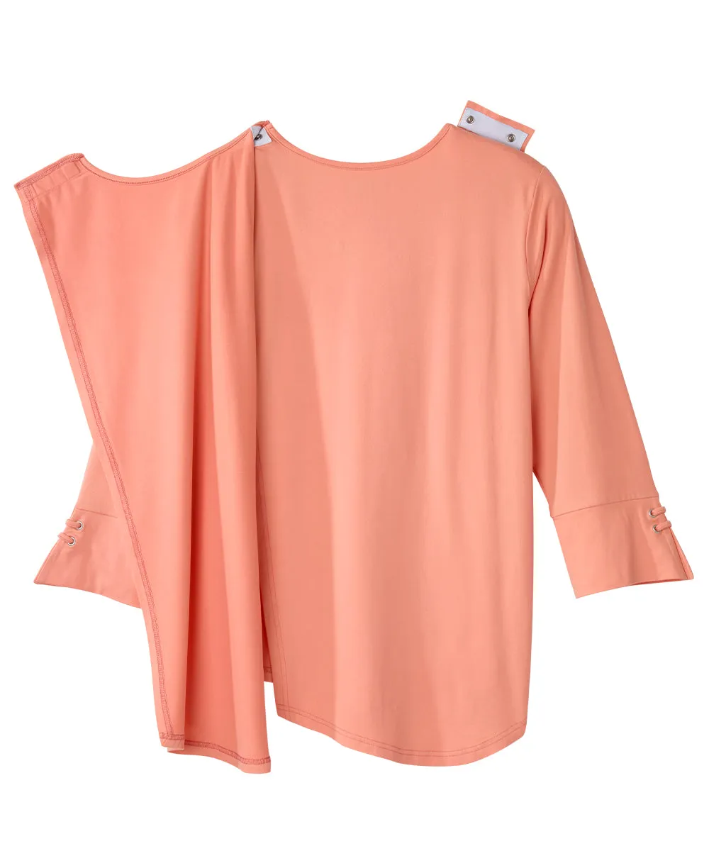 Women's Notched Top with Back Overlap