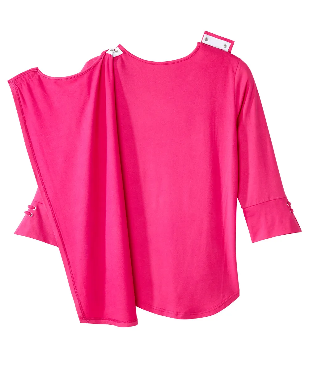 Women's Notched Top with Back Overlap